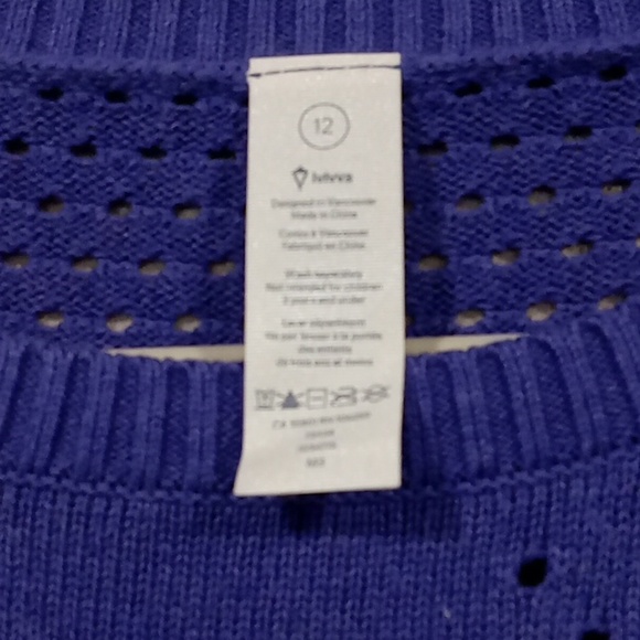 EUC Ivivva Girl's Open Knit-work Sweater Crop top - Picture 3 of 7